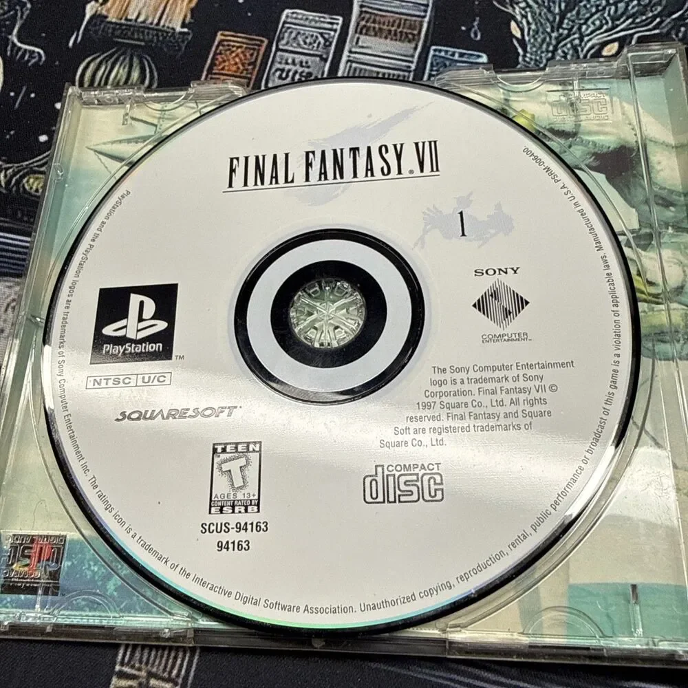 Final Fantasy VII PS1 PlayStation 1 Rare Misprint Back Cover